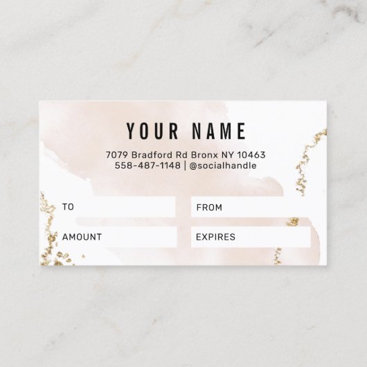 金ゴールドモダンギフト券 名刺 (裏面)