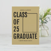 金ゴールドモダンクラス25卒業パーティー 招待状 (スタンド正面)