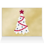 金ゴールドモダンクリスマスカード(家族名付き) (内部横(上))