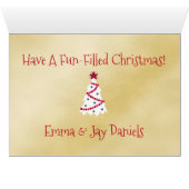 金ゴールドモダンクリスマスカード(家族名付き) (内部横(下))