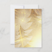 金ゴールドモダンクリスマススターズパインツリーズホリデー 出欠カード (裏面)