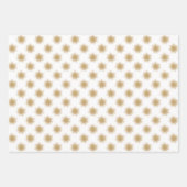 金ゴールドモダンクリスマススター ラッピングペーパーシート (正面2)