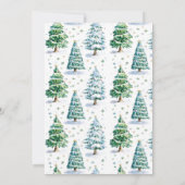 金ゴールドモダンクリスマスツリーパーティー 招待状 (裏面)