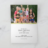 金ゴールドモダンクリスマスツリーホリデーフォトカード シーズンカード (内部)