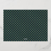 金ゴールドモダンクリスマスツリー1枚の写真 箔シーズンカード (裏面)