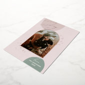 金ゴールドモダンクリスマス | エレガントJoy Arch写真 箔シーズンカード (回転した状態)