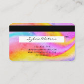 金ゴールドモダンクレジットカードスタイル追加ロゴ 名刺 (裏面)