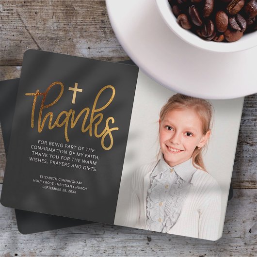 金ゴールドモダンクロスフォト確認ありがとうございます サンキューカード