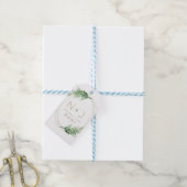 金ゴールドモダングラム幾何学植物学結婚院 ギフトタグ (より糸付き)