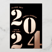 金ゴールドモダングラードパーティー箔招待状 箔招待状 (正面)