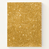 金ゴールドモダングリッターの恋のレシピ ノートブック (裏面)