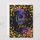 金ゴールドモダングリッターアンダーザスターズバースデーパーティー 招待状 (裏面)