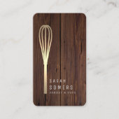 金ゴールドモダングリッターウィスクベーカリー名刺 名刺 (正面)