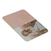 金ゴールドモダングリッターグラードパーティー写真招待状 マグネット (右側)