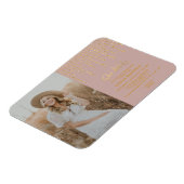 金ゴールドモダングリッターグラードパーティー写真招待状 マグネット (左側)