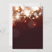 金ゴールドモダングリッタースパークルスエレガントな結婚式 招待状 (裏面)