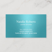 金ゴールドモダングリッタードリップターコイズサロンロイヤリティ ロイヤリティカード (裏面)