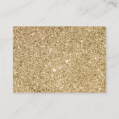 金ゴールドモダングリッターハートベビーシャワー予約リクエスト エンクロージャーカード (裏面)