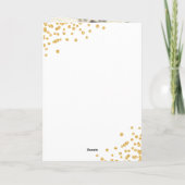 金ゴールドモダングリッターフォトスイート16誕生日 カード (裏面)