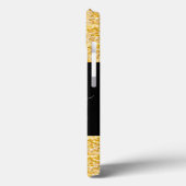 金ゴールドモダングリッターモノグラムケースメイトiPhone Ca Case-Mate iPhoneケース (裏面 / 左)