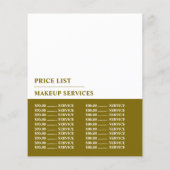 金ゴールドモダングリッターリップメイクアップアーティスト広告 チラシ (裏面)