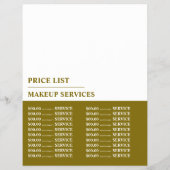 金ゴールドモダングリッターリップメイクアップアーティスト広告 チラシ (裏面)