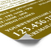 金ゴールドモダングリッターリップメイクアップアーティスト広告 ポスター (角)