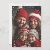 金ゴールドモダングリッターリボンクリスマスツリー写真 シーズンカード (裏面)