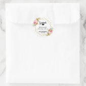 金ゴールドモダングリッター幾何学卒業ありがとう ラウンドシール (バッグ)