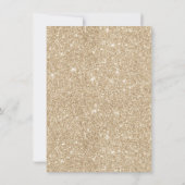 金ゴールドモダングリッター応援の卒業 招待状 (裏面)