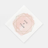 金ゴールドモダングリッター水彩画カップル スタンダードランチョンナプキン (角)