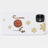 金ゴールドモダングリッター雪片とジョイ芸術品を気取ったー Case-Mate iPhoneケース (裏面(横))