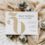 金ゴールドモダングリッター50th誕生日パーティー 招待状<br><div class="desc">金ゴールドモダングリッター第50回バースデーパーティー招待は、金ゴールドグリッターの大きなトレンディー50を備えフェイクている。</div>