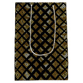 金ゴールドモダングリッター ミディアムペーパーバッグ (裏面)