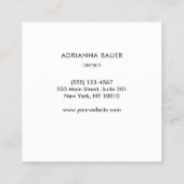 金ゴールドモダングリーンサークルマンダラロゴ スクエア名刺 (裏面)