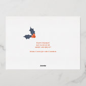 金ゴールドモダングリーンフォトクリスマス 箔シーズンカード (裏面)