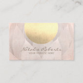 金ゴールドモダンサークルロータスフラワーサロン&スパ 名刺 (正面)