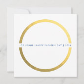 金ゴールドモダンサークルHappy Father's Day写真 案内状 (裏面)