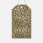 金ゴールドモダンシッ素朴ククラフトシック結婚式の引き出物 ギフトタグ (裏面)