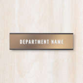 金ゴールドモダンシンプル部名ドアの看板 サインプレート (正面)