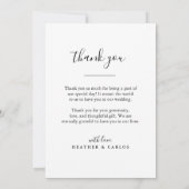 金ゴールドモダンジオメト結婚リの写真 サンキューカード (裏面)