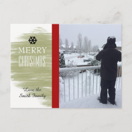 金ゴールドモダンスウォッチホリデーフォトカード シーズンポストカード