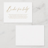 金ゴールドモダンスクリプトのミニマリスト書要求 エンクロージャーカード (正面/裏面)