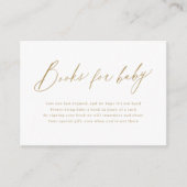 金ゴールドモダンスクリプトのミニマリスト書要求 エンクロージャーカード (正面)