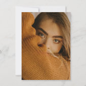 金ゴールドモダンスクリプトのミニマル卒業パーティー 招待状 (裏面)