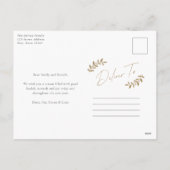 金ゴールドモダンスクリプトハッピーホリデーズビジネス シーズンポストカード (裏面)