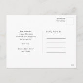 金ゴールドモダンスクリプトパインボーミニマルフローラホー シーズンポストカード (裏面)