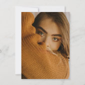 金ゴールドモダンスクリプト最小化写真のグラードパーティー 招待状 (裏面)