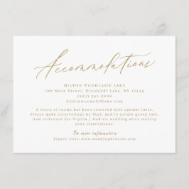 金ゴールドモダンスクリプト最小化宿泊施設 エンクロージャーカード