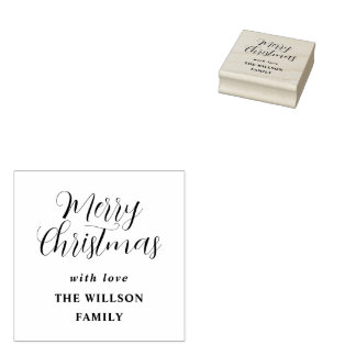 金ゴールドモダンスクリプトeucalyptus植物性クリスマス ラバースタンプ